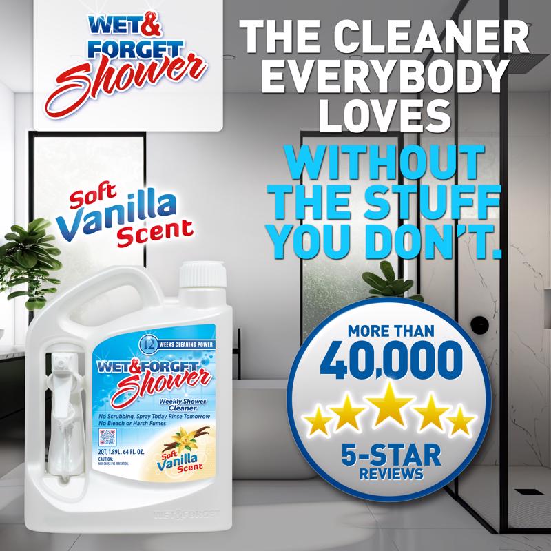 Wet & Forget Vanilla Scent Shower Cleaner 64 oz Spray
