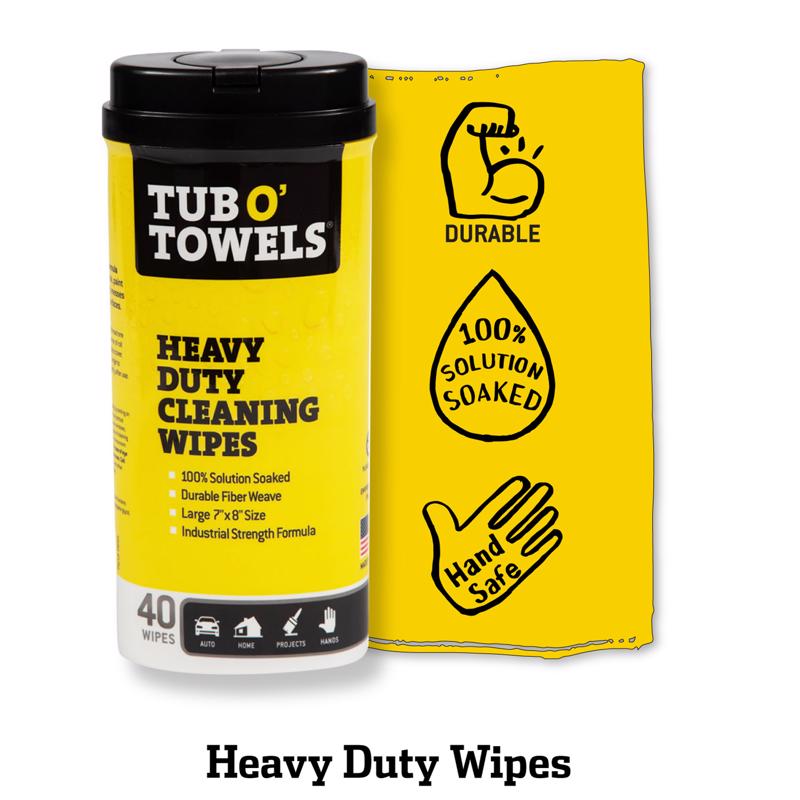 Tub O' Towels Fiber Weave Cleaning Wipes 8 in. W X 7 in. L 40 pk