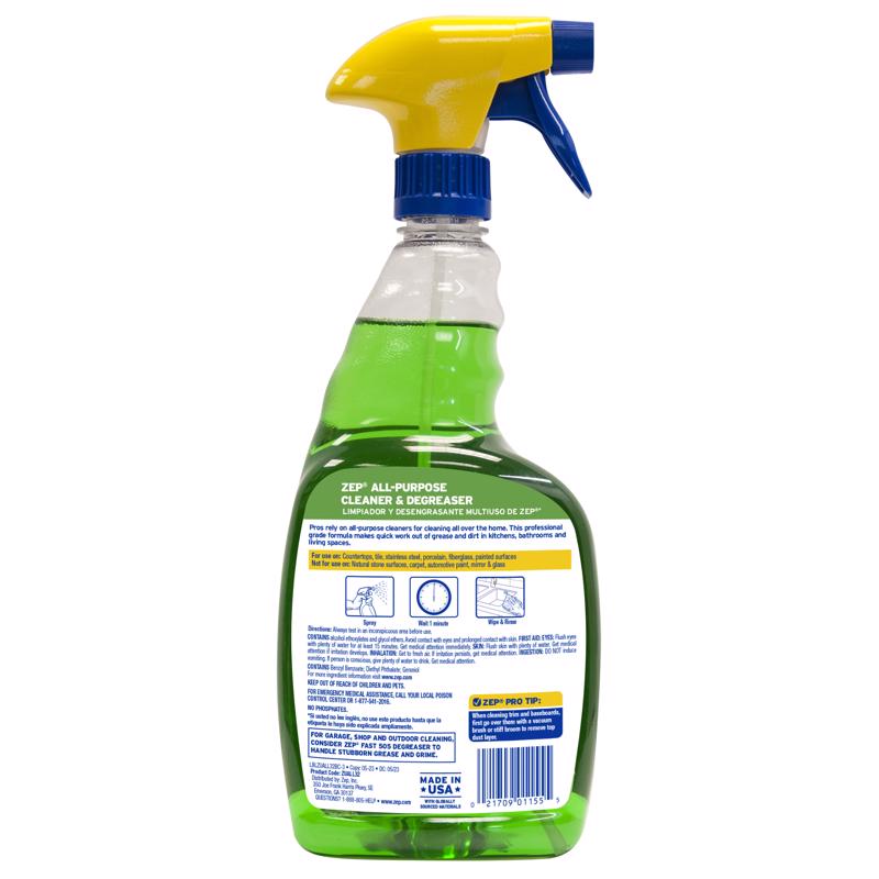 Zep Pleasant Scent Cleaner and Degreaser 32 oz Liquid