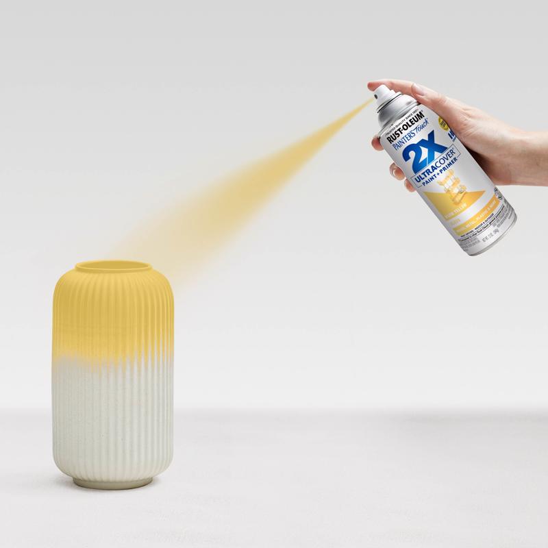 Rust-Oleum Painter's Touch 2X Ultra Cover Gloss Warm Yellow Paint+Primer Spray Paint 12 oz