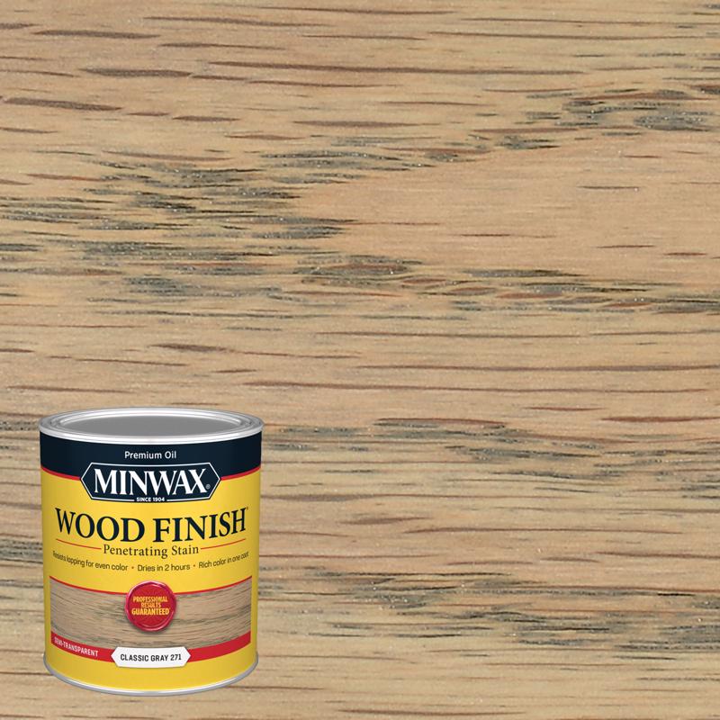 Minwax Wood Finish Semi-Transparent Classic Gray Oil-Based Penetrating Wood Stain 1 qt
