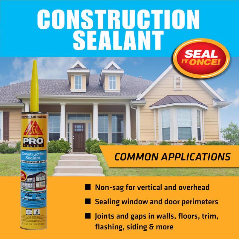 Sika Pro Select Capitol Tan Polyurethane Construction Caulk Sealant 10.1 oz