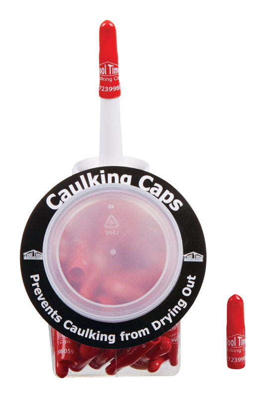 Tool Time Manufacturing Red Industrial Vinyl Reusable Caulking Caps