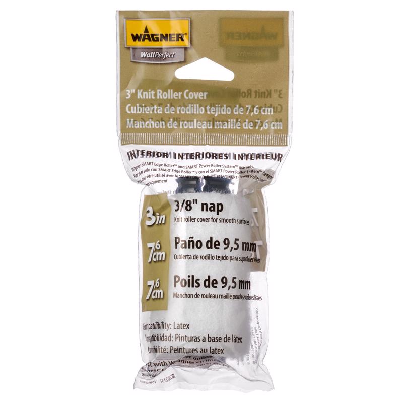 Wagner Smart Edge Polyester 3 in. W X 3/8 in. Paint Roller Cover