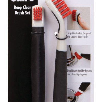 OXO Good Grips Medium Bristle Plastic/Rubber Handle Deep Clean Brush Set