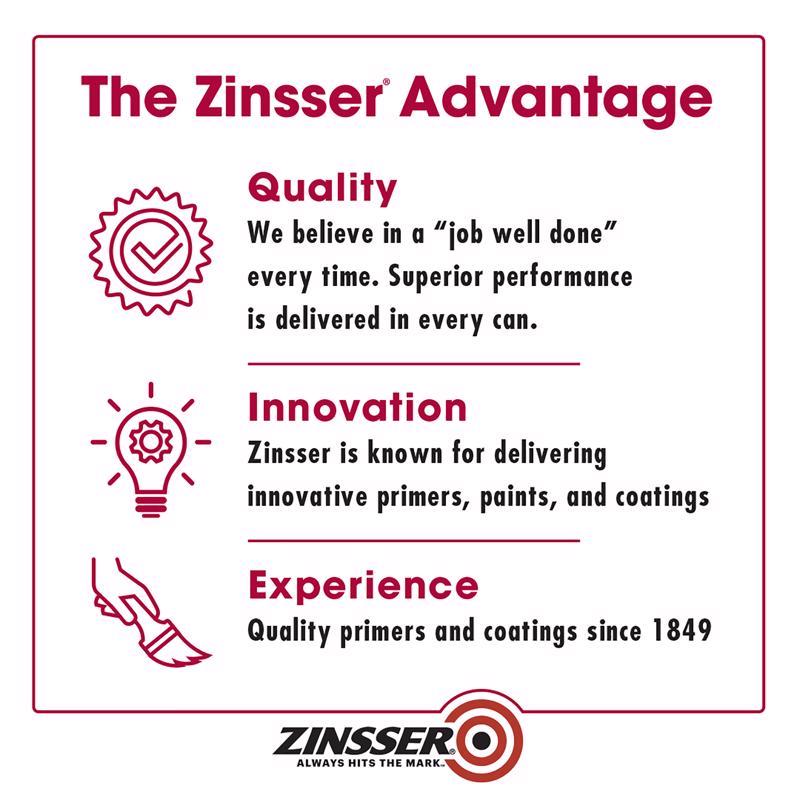 Zinsser White Water-Based Acrylic Mold Killing Primer 1 qt
