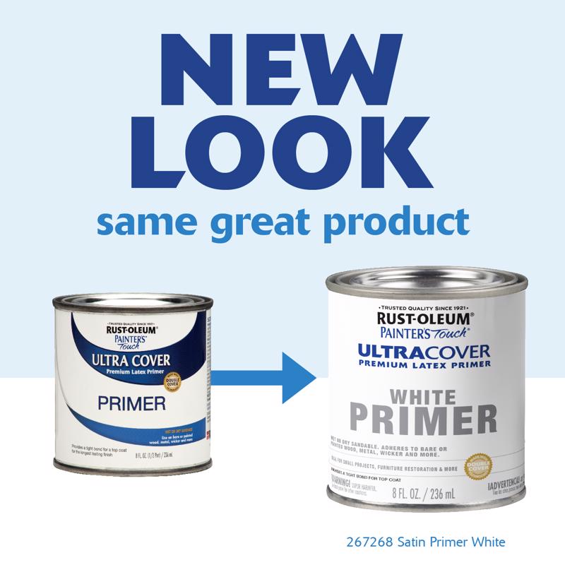 Rust-Oleum Ultra Cover Flat White Paint Exterior and Interior 0.5 oz