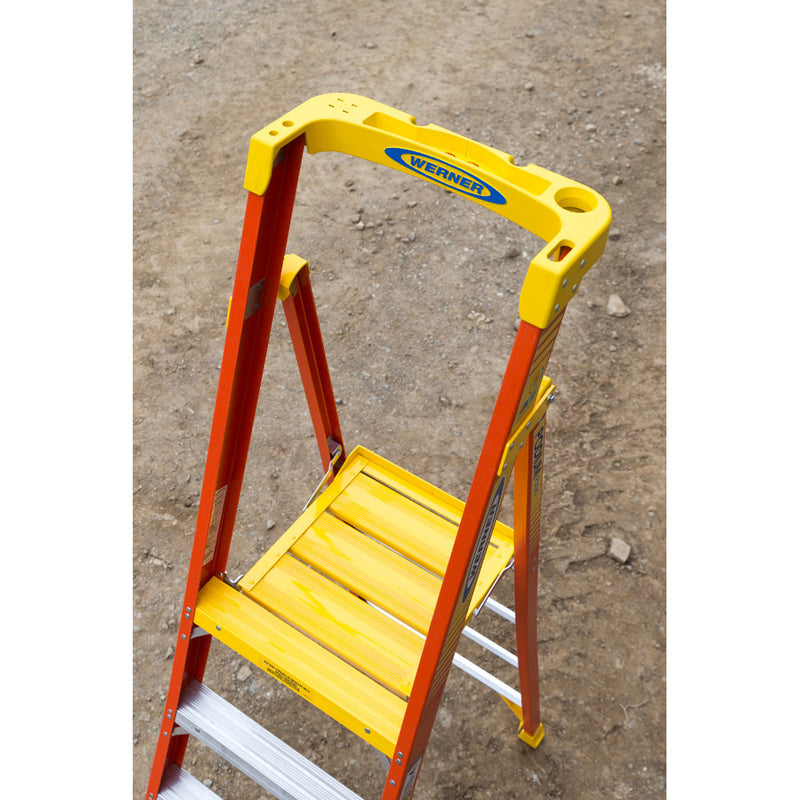 Werner 3 ft. H Fiberglass Podium Platform Ladder Type IA 300 lb. capacity