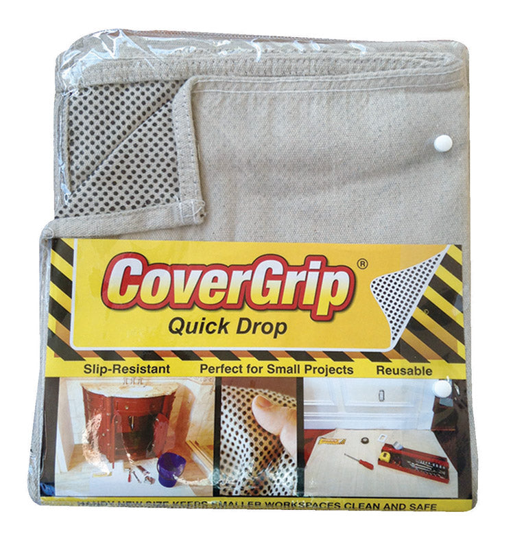 CoverGrip 3.5 ft. W X 4 ft. L X 1 mil 8 oz Safety Canvas Drop Cloth