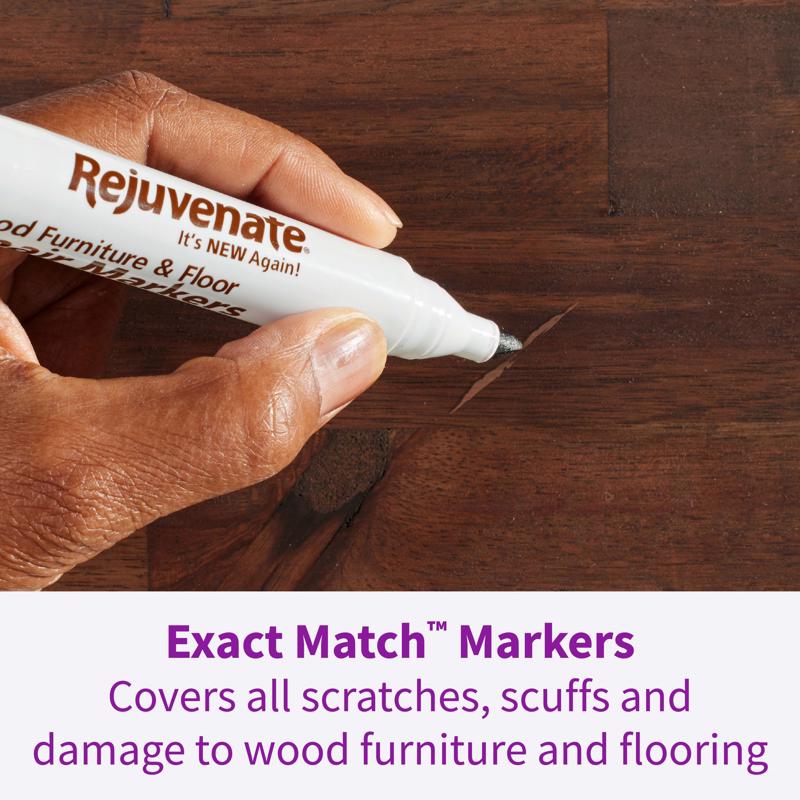 Rejuvenate Assorted Medium Tip Wood and Furniture Repair Markers 6 pk