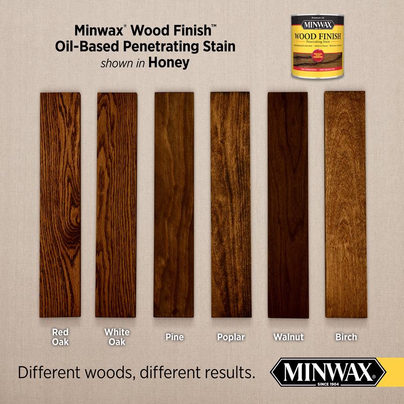Minwax Wood Finish Semi-Transparent Honey Oil-Based Penetrating Wood Finish 1/2 pt