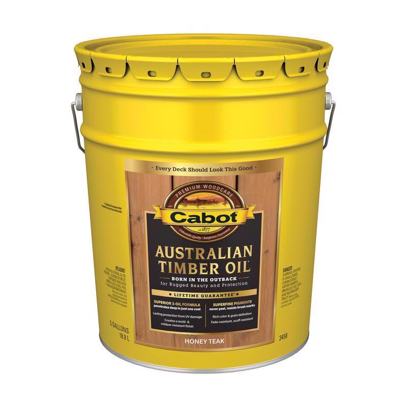 Cabot Australian Timber Oil Transparent Honey Teak Oil-Based Australian Timber Oil 5 gal