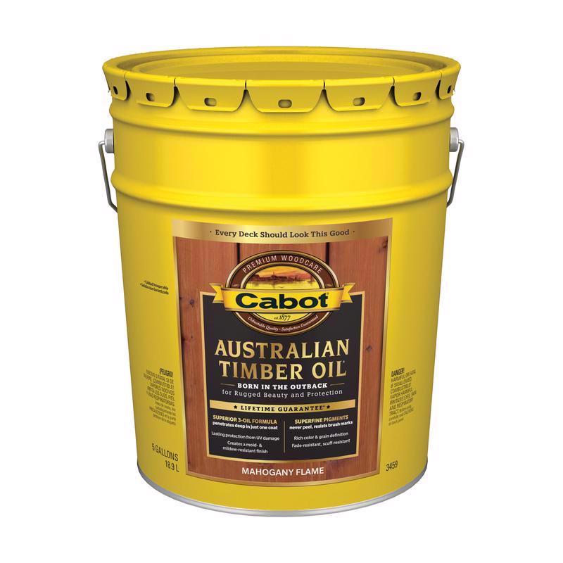 Cabot Australian Timber Oil Transparent Mahogany Flame Oil-Based Australian Timber Oil 5 gal