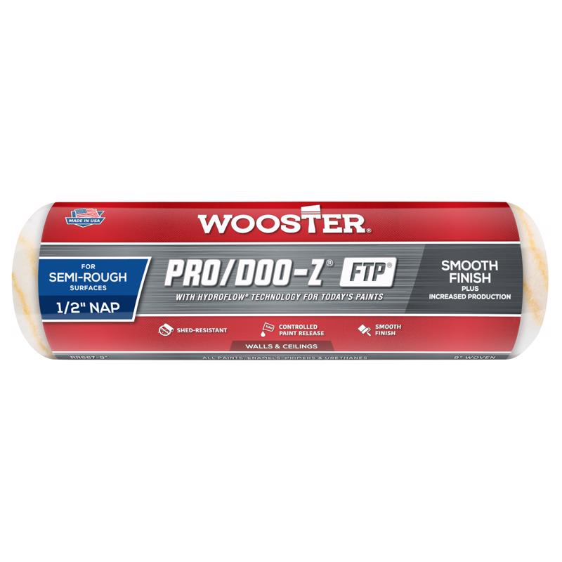 Wooster Pro/Doo-Z FTP Synthetic Blend 9 in. W X 1/2 in. Paint Roller Cover