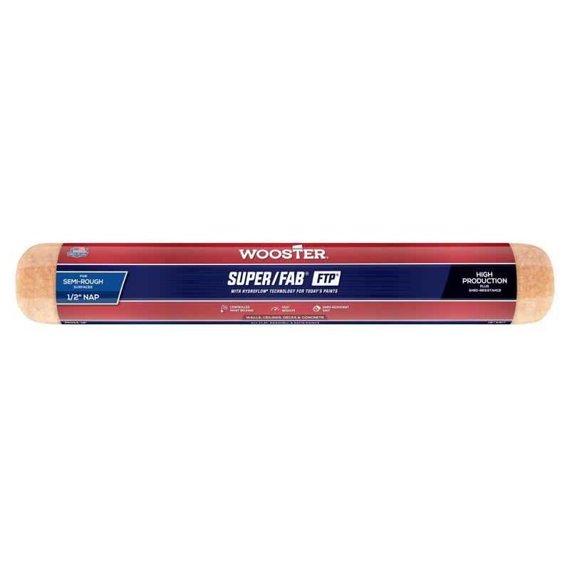 Wooster Super/Fab Fabric 18 in. W X 1/2 in. Paint Roller Cover