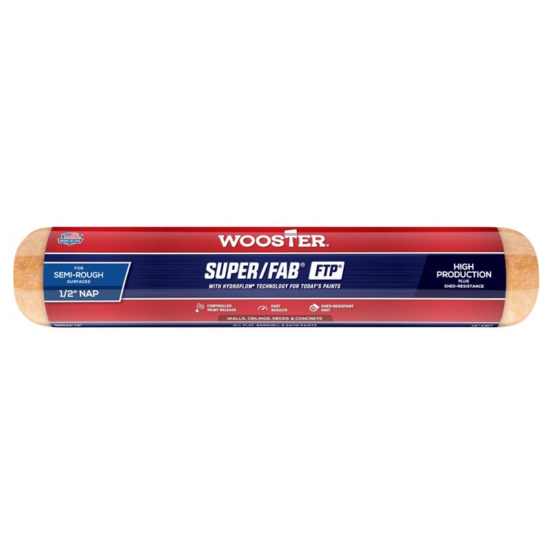 Wooster Super/Fab FTP Knit 14 in. W X 1/2 in. Paint Roller Cover