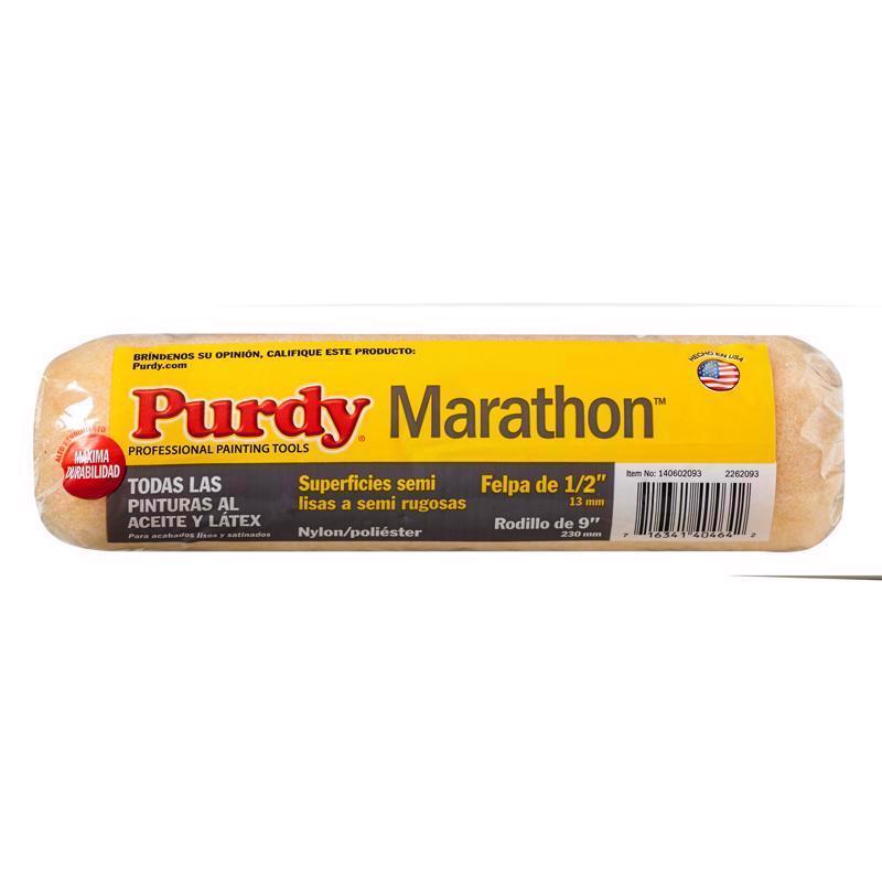 Purdy Marathon Nylon/Polyester 9 in. W X 1/2 in. Paint Roller Cover