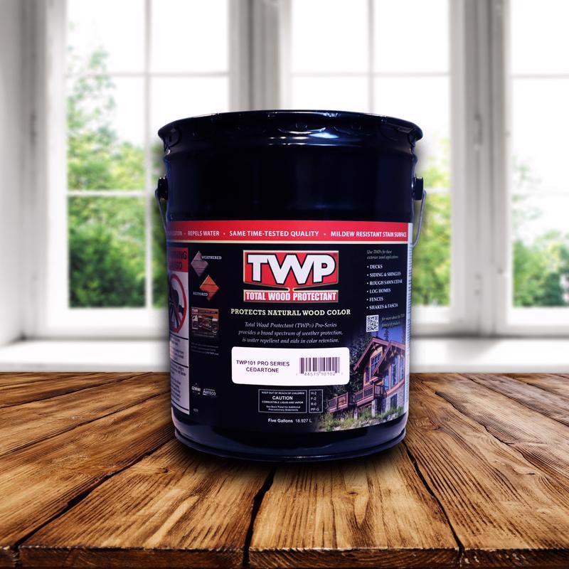 TWP 100 Series Flat/Matte Cedartone Semi-Transparent Oil-Based Wood Protector 5 gal