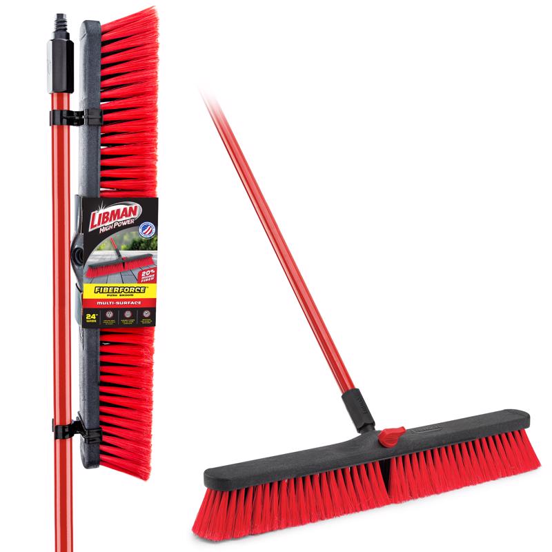 Libman High Power Polyethylene Terephthalate 24 in. Multi-Surface Push Broom