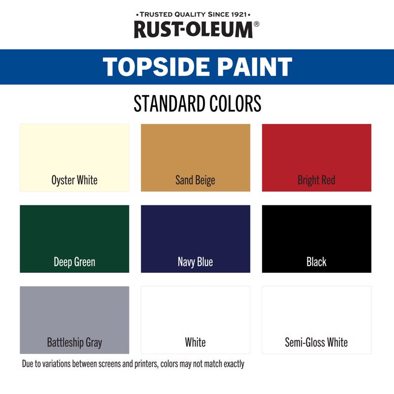 Rust-Oleum Marine Coatings Outdoor Gloss Battleship Gray Marine Topside Paint 1 qt