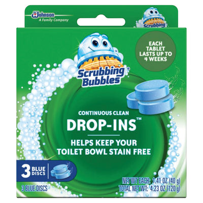 Scrubbing Bubbles Drop-Ins No Scent Toilet Bowl Cleaner 4.23 oz Tablet