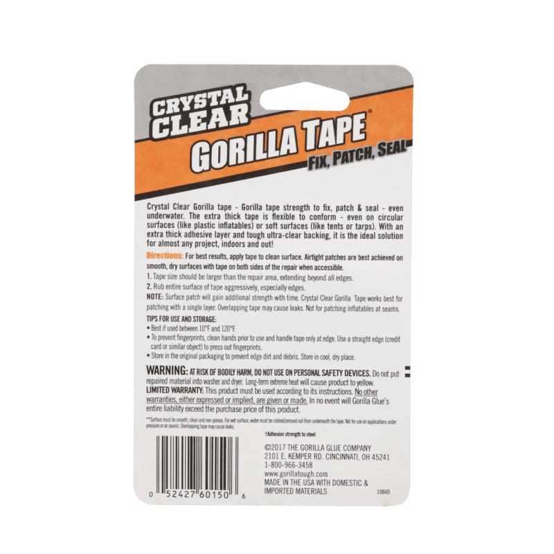Gorilla 1.88 in. W X 15 ft. L Clear Repair Tape