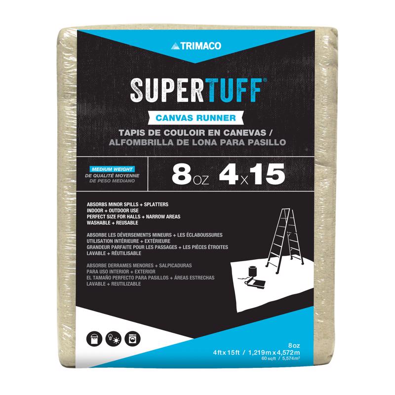 Trimaco SuperTuff 4 ft. W X 15 ft. L 8 oz Canvas Runner