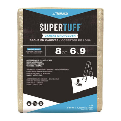 Trimaco SuperTuff 6 ft. W X 9 ft. L 8 oz Canvas Drop Cloth