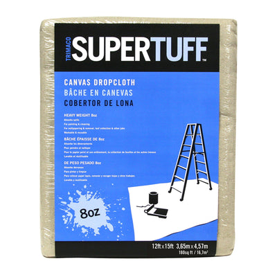 Trimaco SuperTuff 12 ft. W X 15 ft. L 8 oz Canvas Drop Cloth