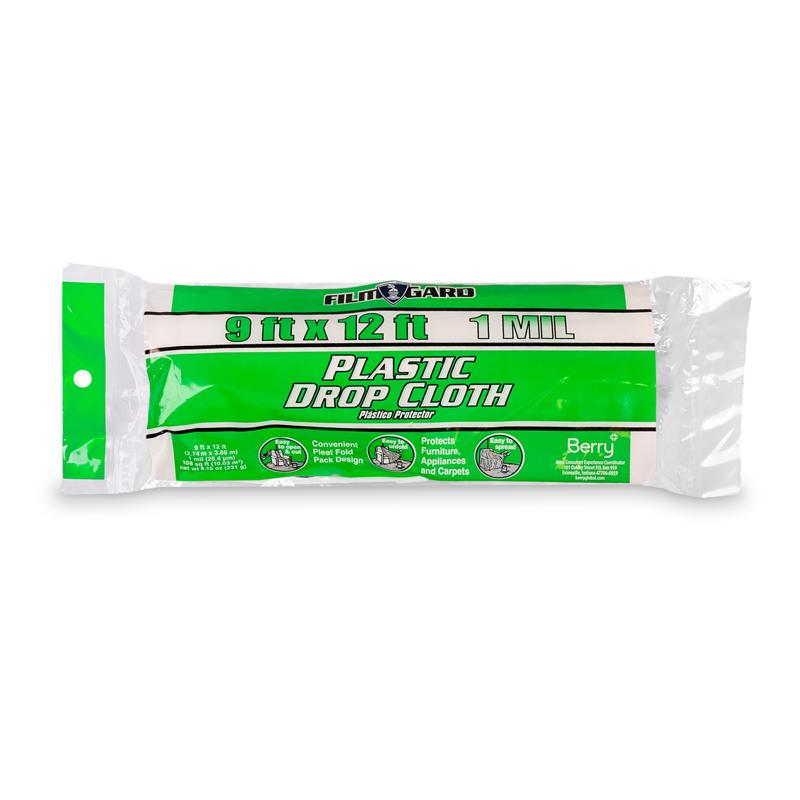 Film-Gard 9 ft. W X 12 ft. L X 1 mil Plastic Drop Cloth