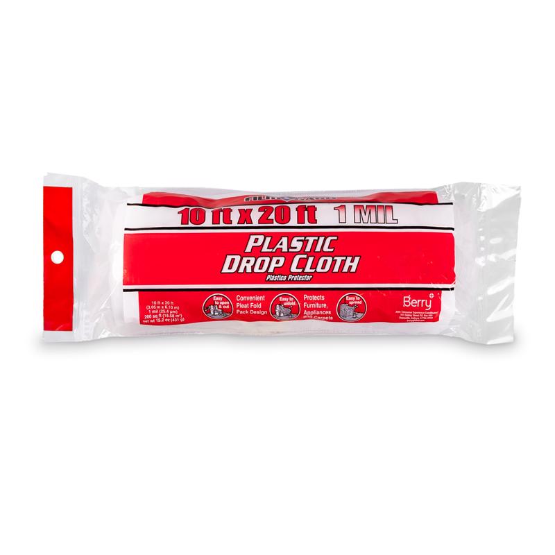 Film-Gard 10 ft. W X 20 ft. L X 1 mil Plastic Drop Cloth