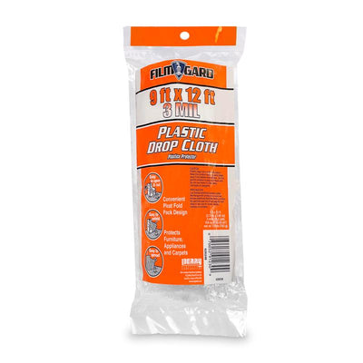 Film-Gard 9 ft. W X 12 ft. L X 3 mil Plastic Drop Cloth