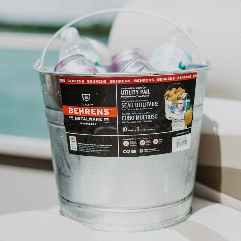 Behrens 10 qt Galvanized Pail Silver