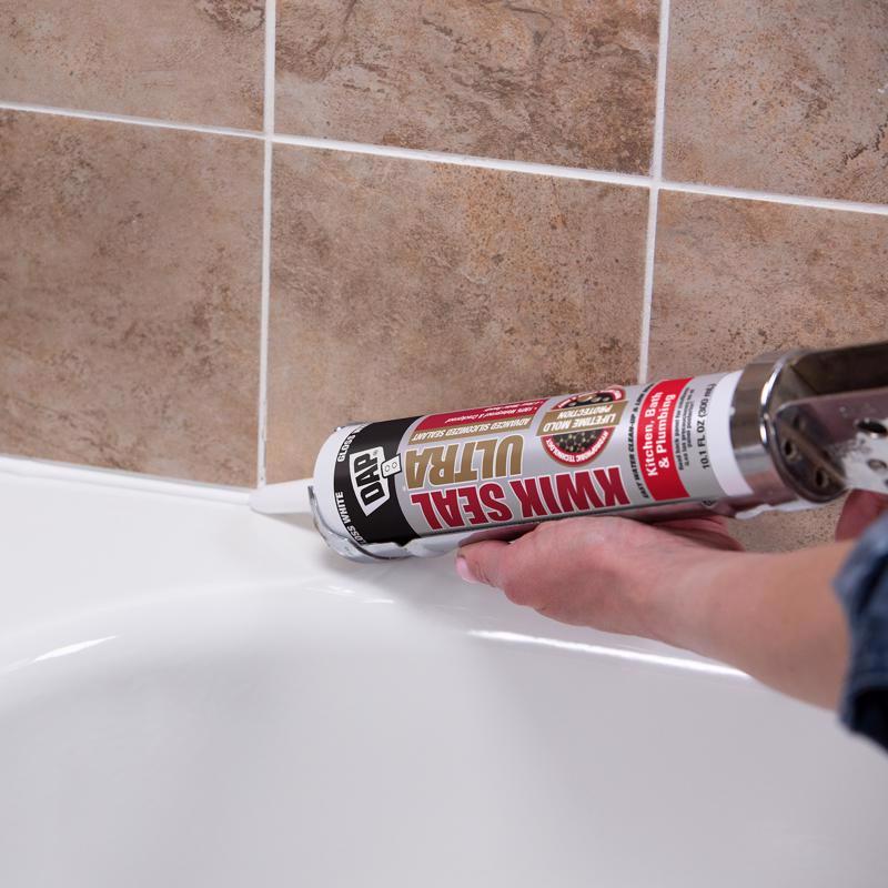 DAP Kwik Seal Ultra Biscuit Siliconized Acrylic Kitchen and Bath Sealant 5.5 oz