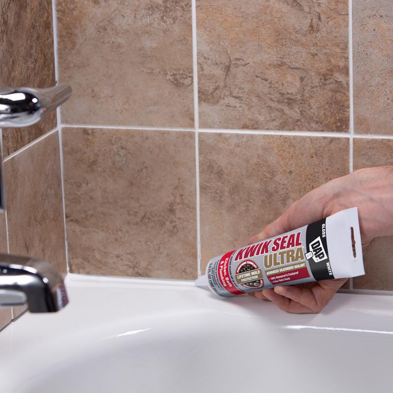 DAP Kwik Seal Ultra Biscuit Siliconized Acrylic Kitchen and Bath Sealant 10.1 oz