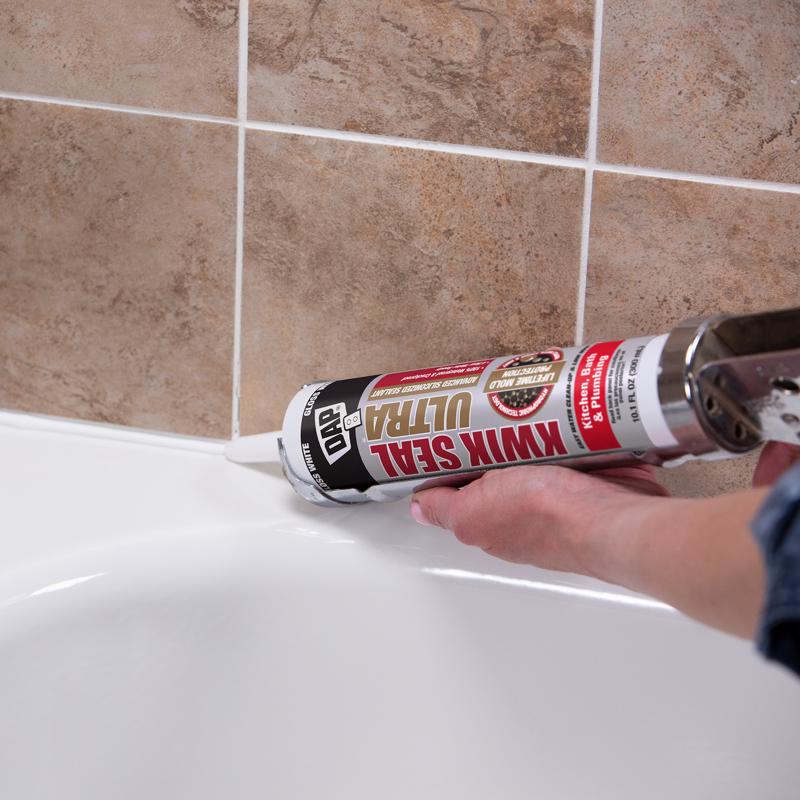 DAP Kwik Seal Ultra Biscuit Siliconized Acrylic Kitchen and Bath Sealant 10.1 oz