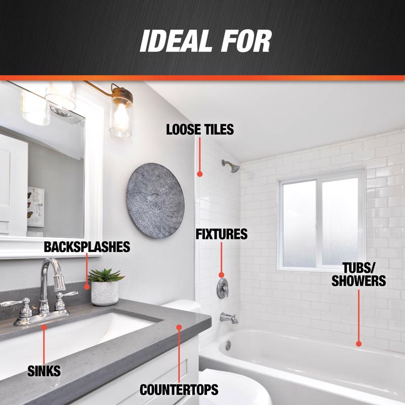 DAP Kwik Seal Ultra Clear Siliconized Acrylic Kitchen and Bath Caulk Sealant 5.5 oz