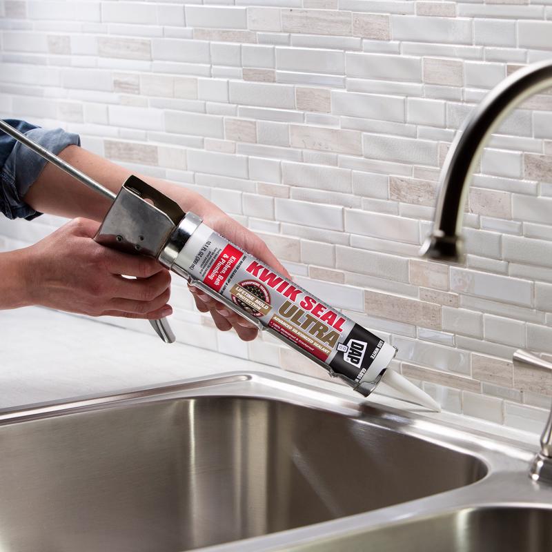 DAP Kwik Seal Ultra White Siliconized Acrylic Kitchen and Bath Sealant 10.1 oz