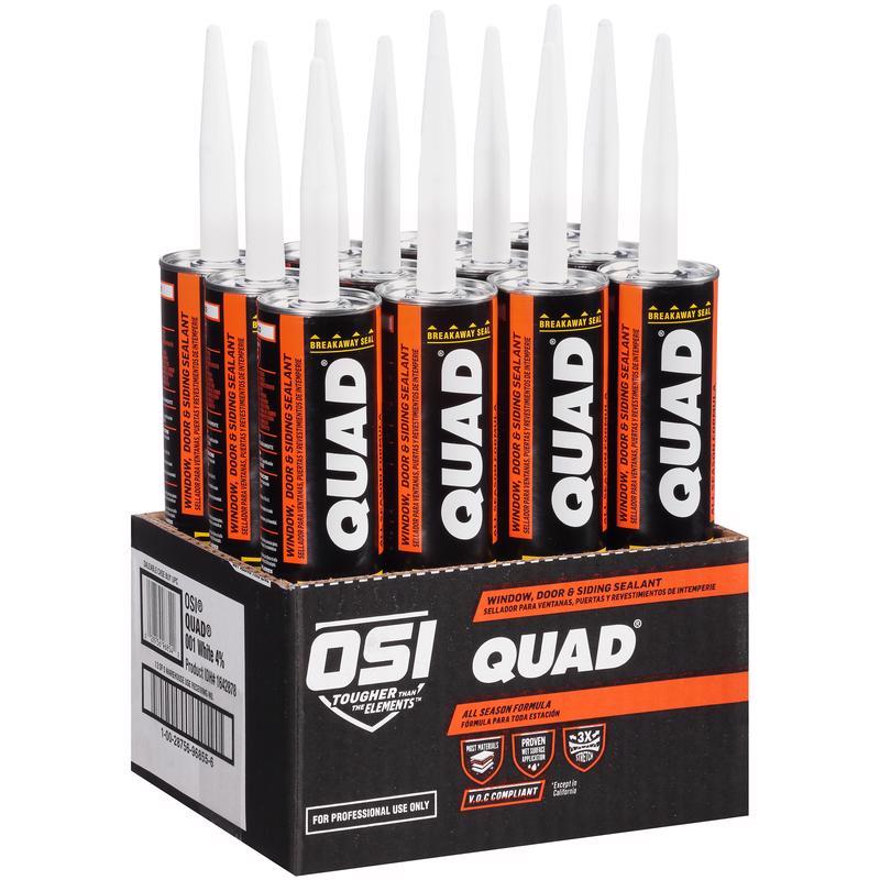 OSI Quad Gray Elastomeric Polymers Door/Siding/ Window Sealant 10 oz
