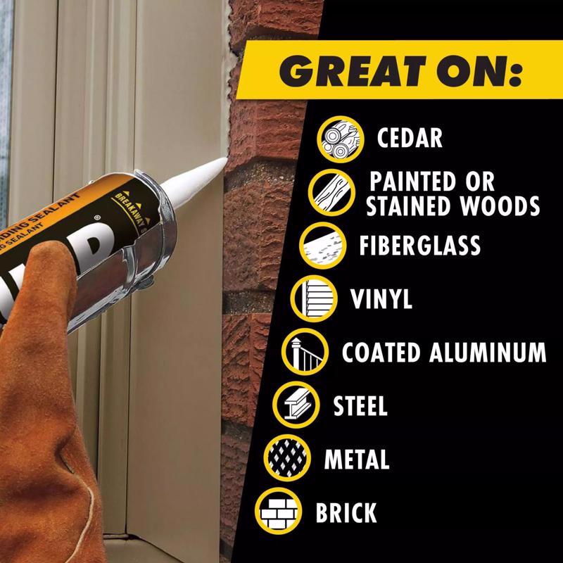 OSI Quad Gray Elastomeric Polymers Door/Siding/ Window Sealant 10 oz