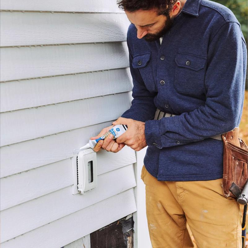GE Advanced White Silicone 2 Window and Door Caulk Sealant 2.8 oz