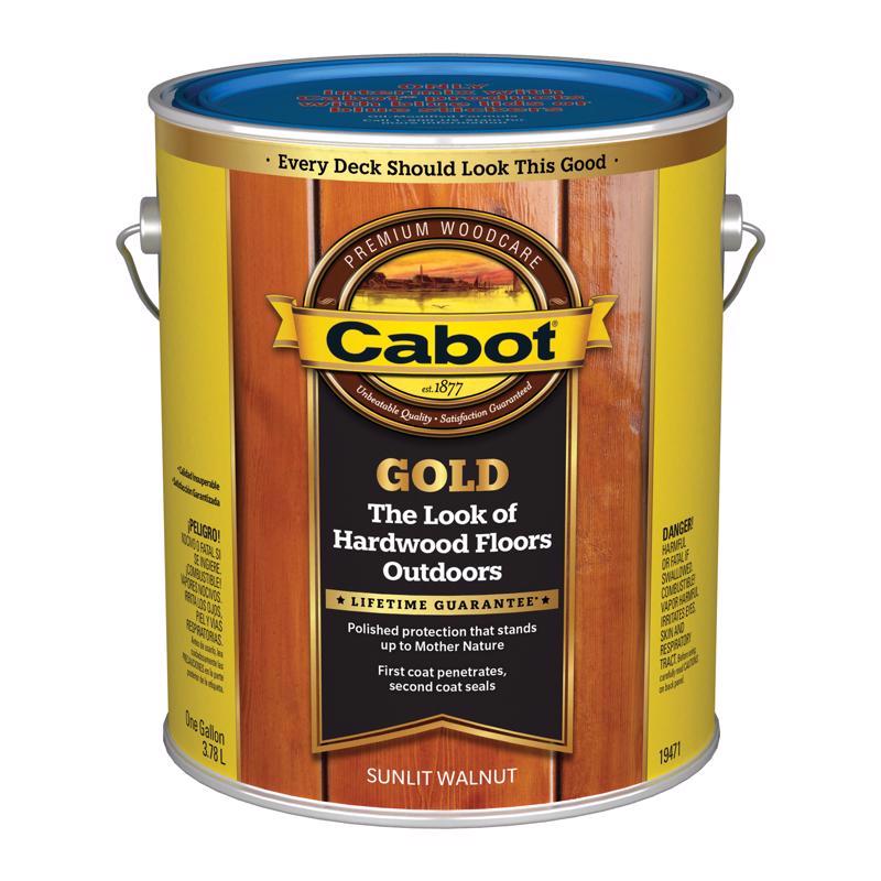 Cabot Gold Low VOC Satin Sunlit Walnut Deck Varnish 1 gal