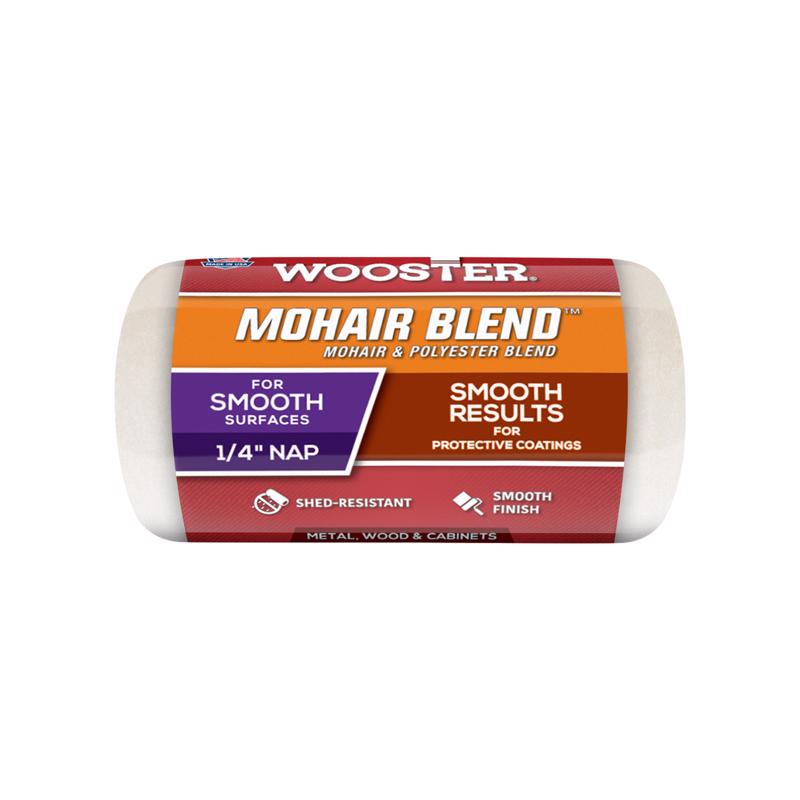 Wooster Mohair Blend 4 in. W X 1/4 in. Regular Paint Roller Cover