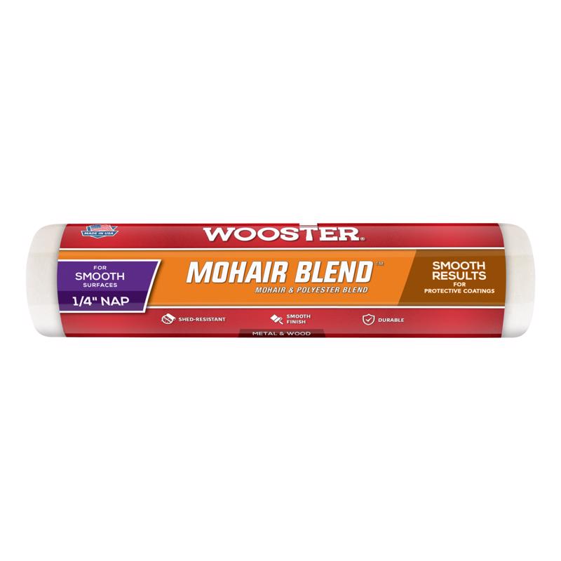 Wooster Mohair Blend 9 in. W X 1/4 in. Regular Paint Roller Cover