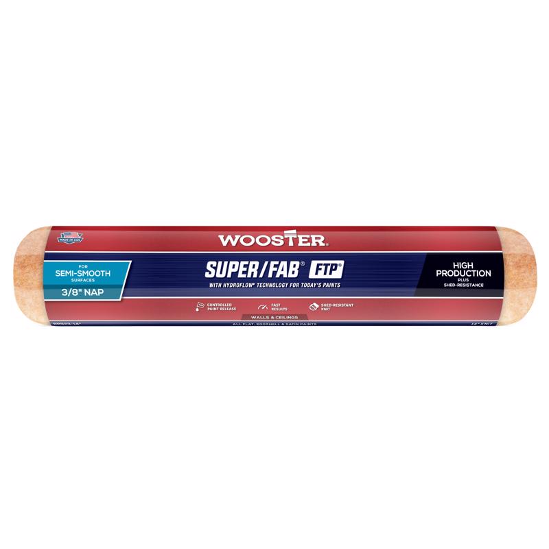 Wooster Super/Fab FTP Synthetic Blend 14 in. W X 3/8 in. Regular Paint Roller Cover