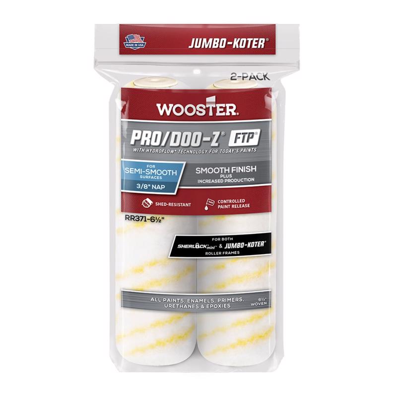 Wooster Pro/Doo-Z FTP Synthetic Blend 6-1/2 in. W X 3/8 in. Mini Paint Roller Cover 2 pk