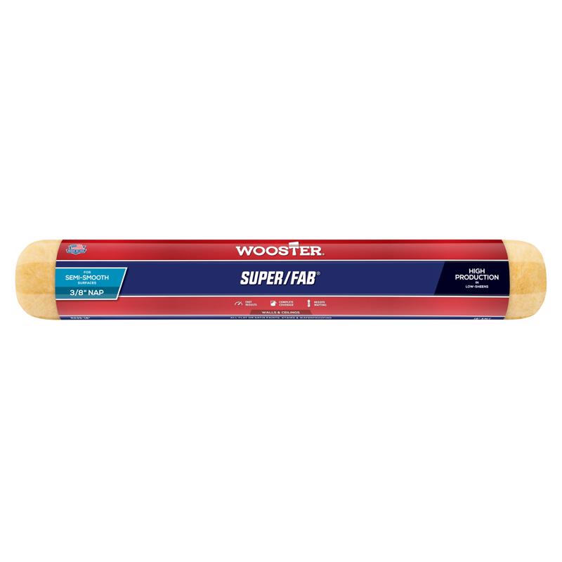 Wooster Super/Fab Fabric 18 in. W X 3/8 in. Regular Paint Roller Cover