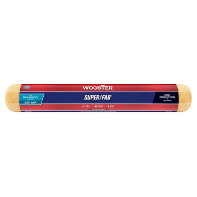 Wooster Super/Fab Fabric 18 in. W X 3/8 in. Regular Paint Roller Cover