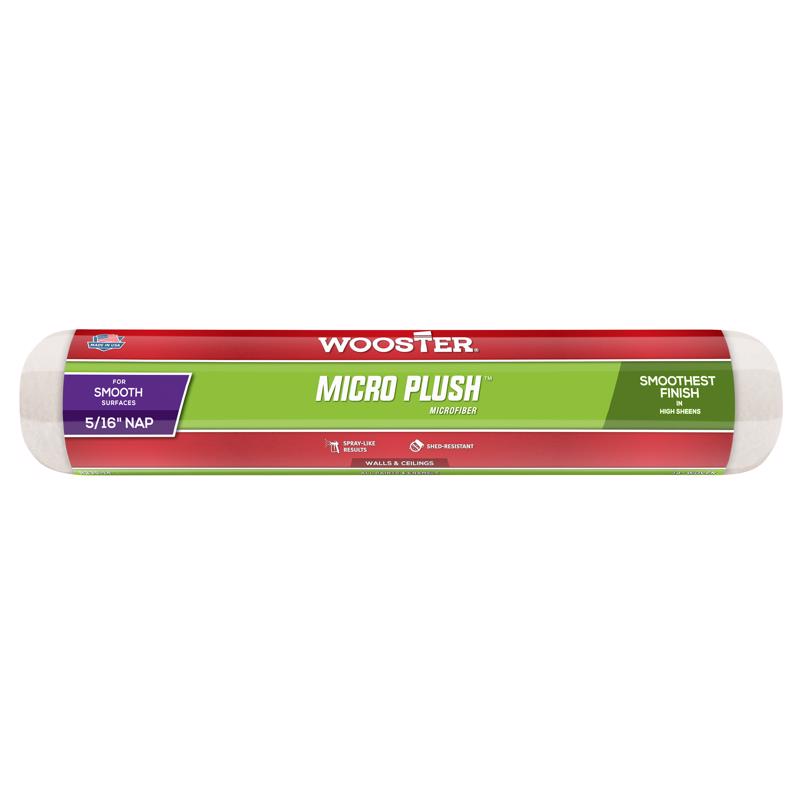 Wooster Micro Plush Microfiber 14 in. W X 5/16 in. Regular Paint Roller Cover