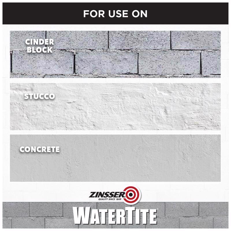 Zinsser WaterTite Bright White Smooth Waterproofing Paint 1 gal